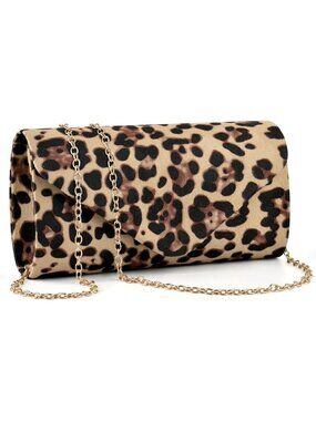 Women leopard Wedding Party Cocktail Envelope Bags Crossbody Shoulder Handbags